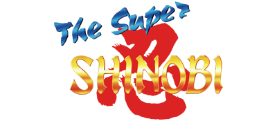 The Super Shinobi logo for Sega Mega Drive
